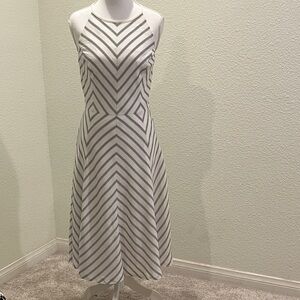White House Black Market Chevron Midi Dress